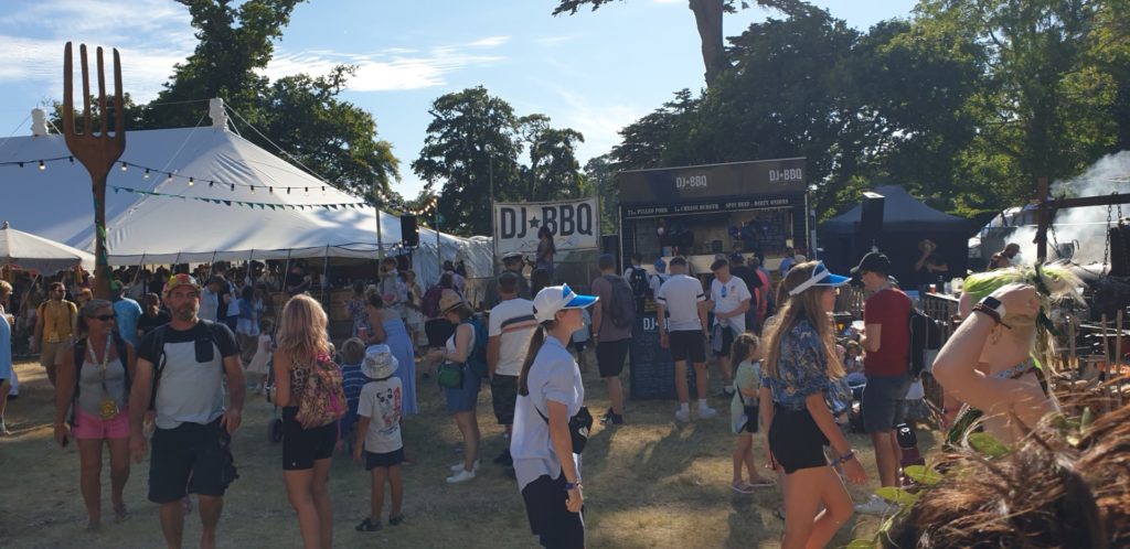 The DJ BBQ hut in full swing